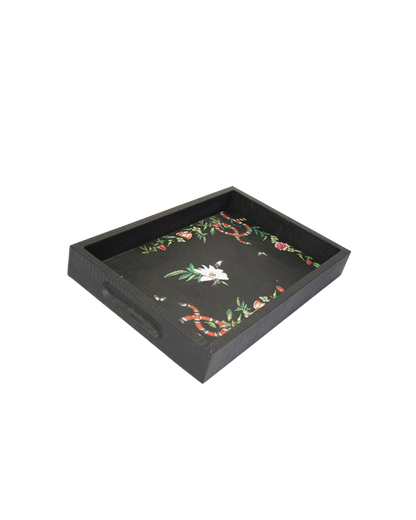 Charola Armadillo Negro Pink Serpent