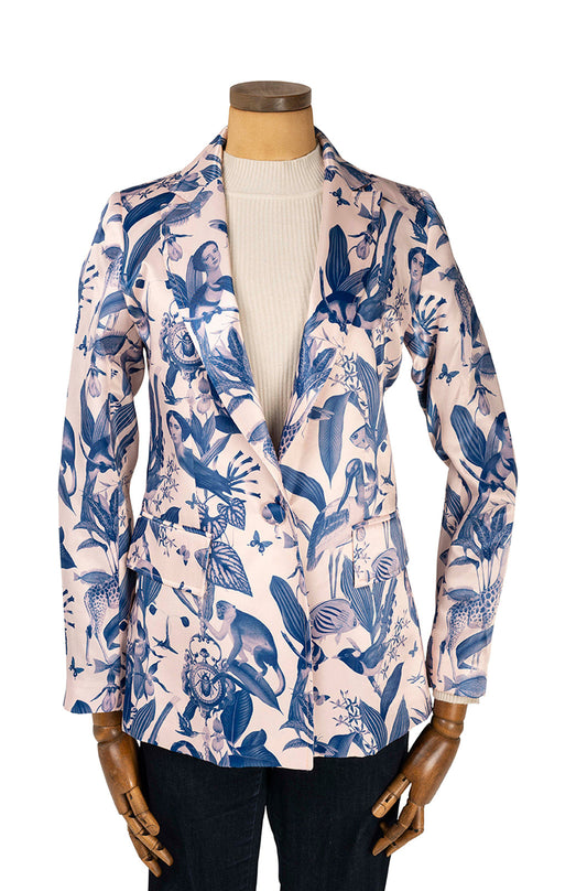 Blazer Satin Blue Eyes Blue