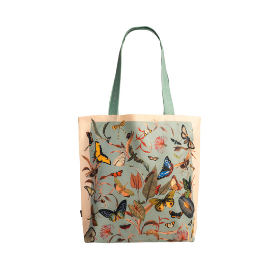Aqua Butterfly Tote Bag