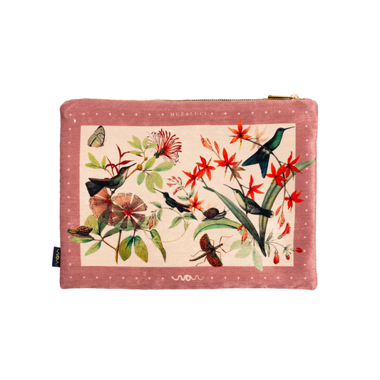 Hand Bag Pink Hummingbid