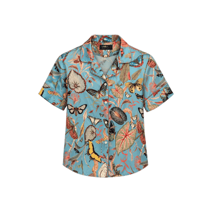 Pijama Short Blue Butterfly
