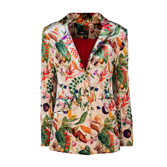 Blazer Velvet Colombian Flowers