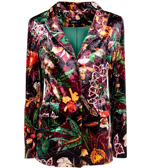 Blazer Velvet Orquideas Tigre