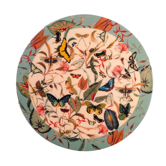 Lazy Susan Aqua Butterfly