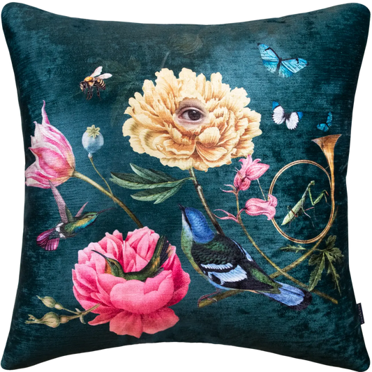 Cojin Pollen Melody Green Mantis Velvet