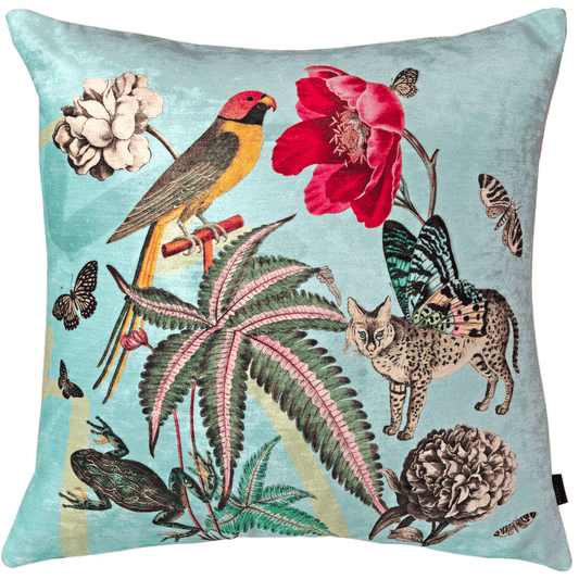 Cojin Helechos Parrots Velvet