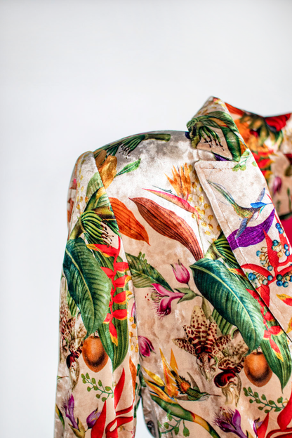 Blazer Velvet Colombian Flowers