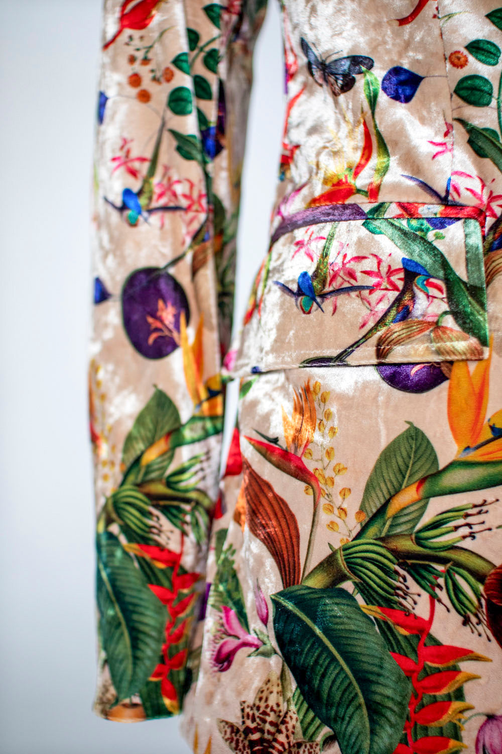 Blazer Velvet Colombian Flowers