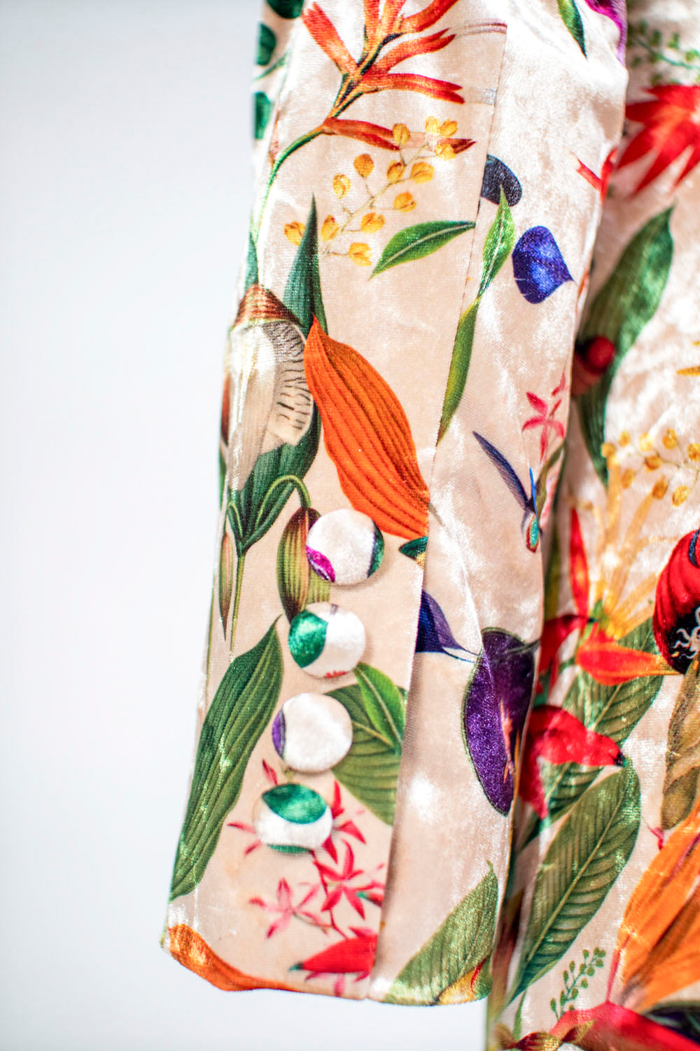 Blazer Velvet Colombian Flowers