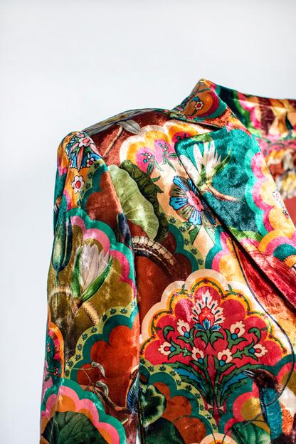 Blazer Velvet Lotus