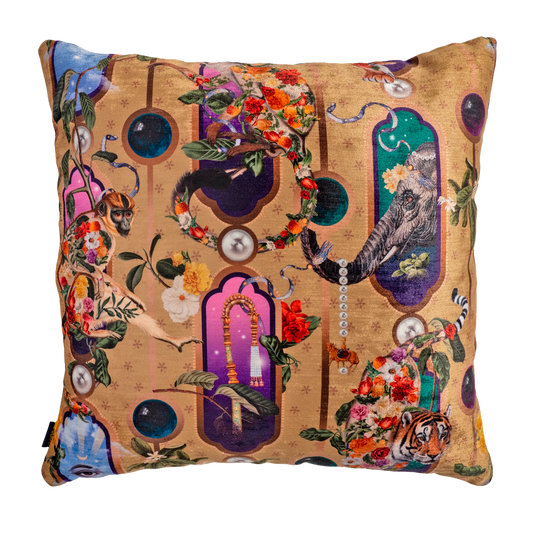 Cojin India Animals Velvet