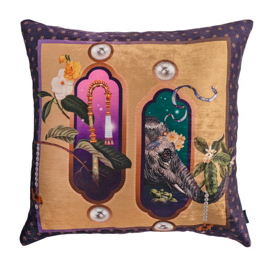 Cojin India Elephant Velvet