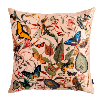 Cojin Ivory Butterfly Velvet
