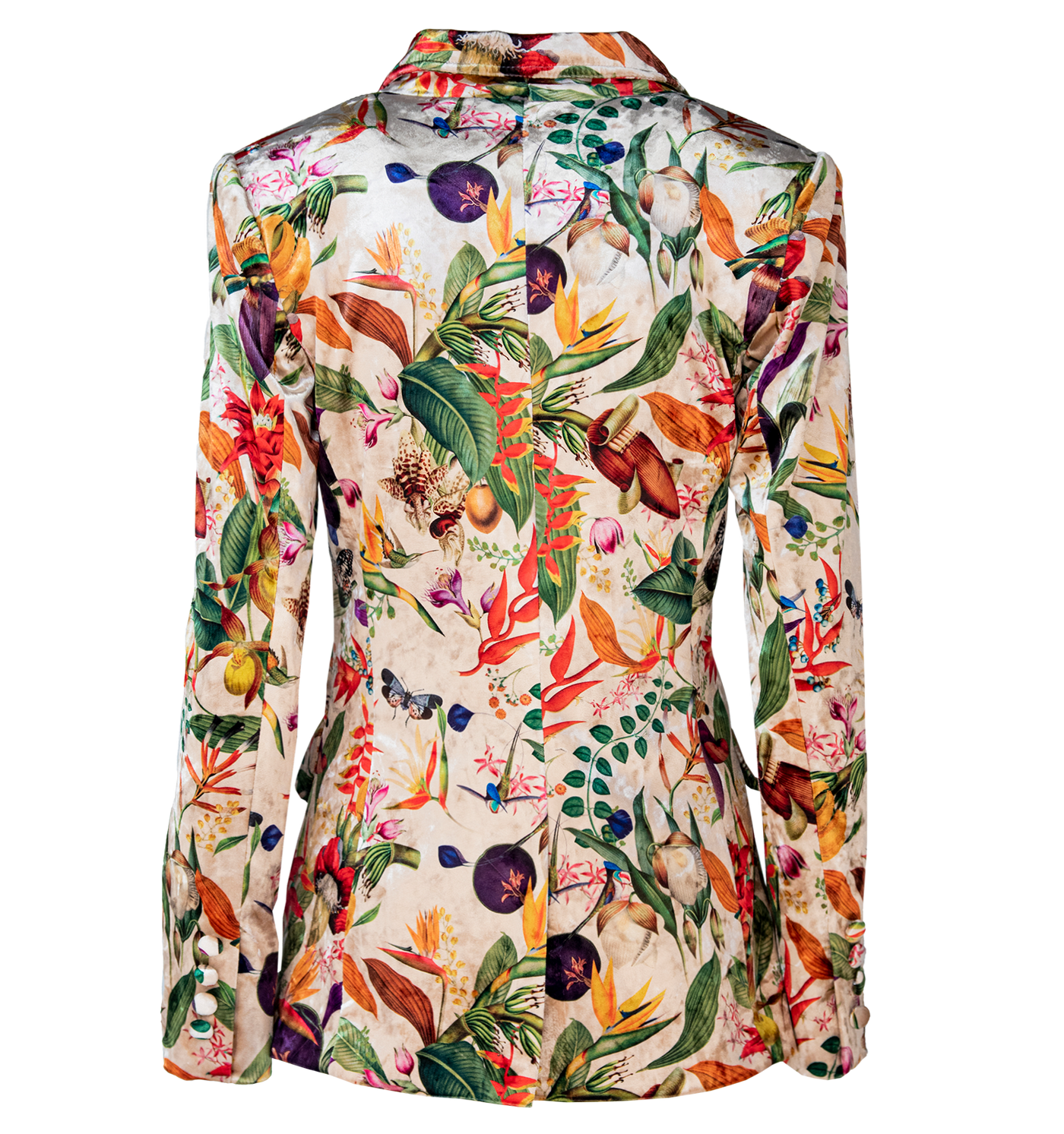 Blazer Velvet Colombian Flowers