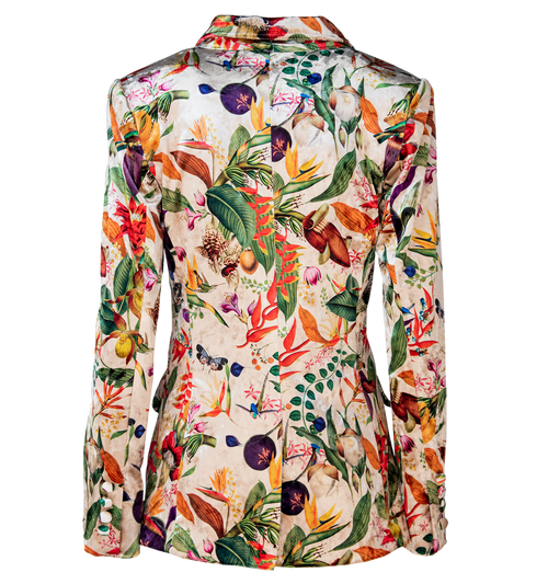 Blazer Velvet Colombian Flowers