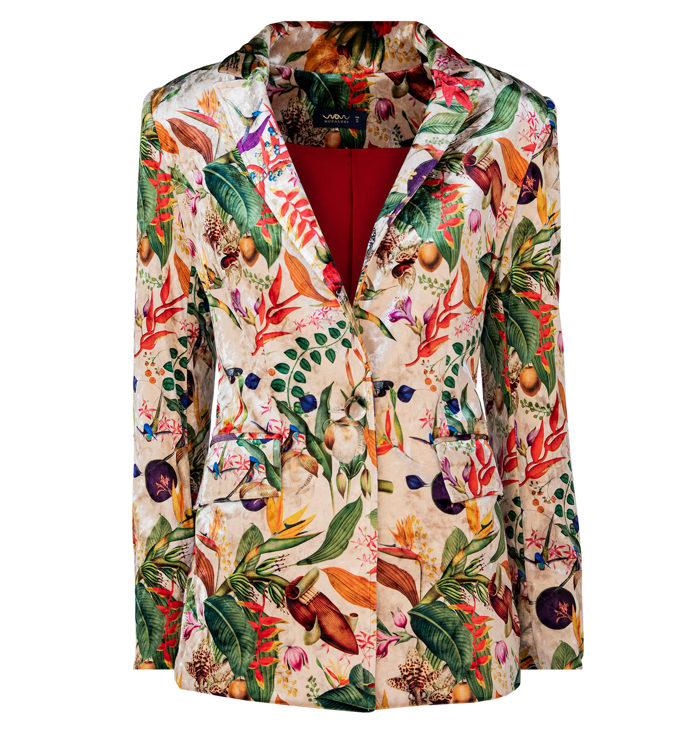 Blazer Velvet Colombian Flowers