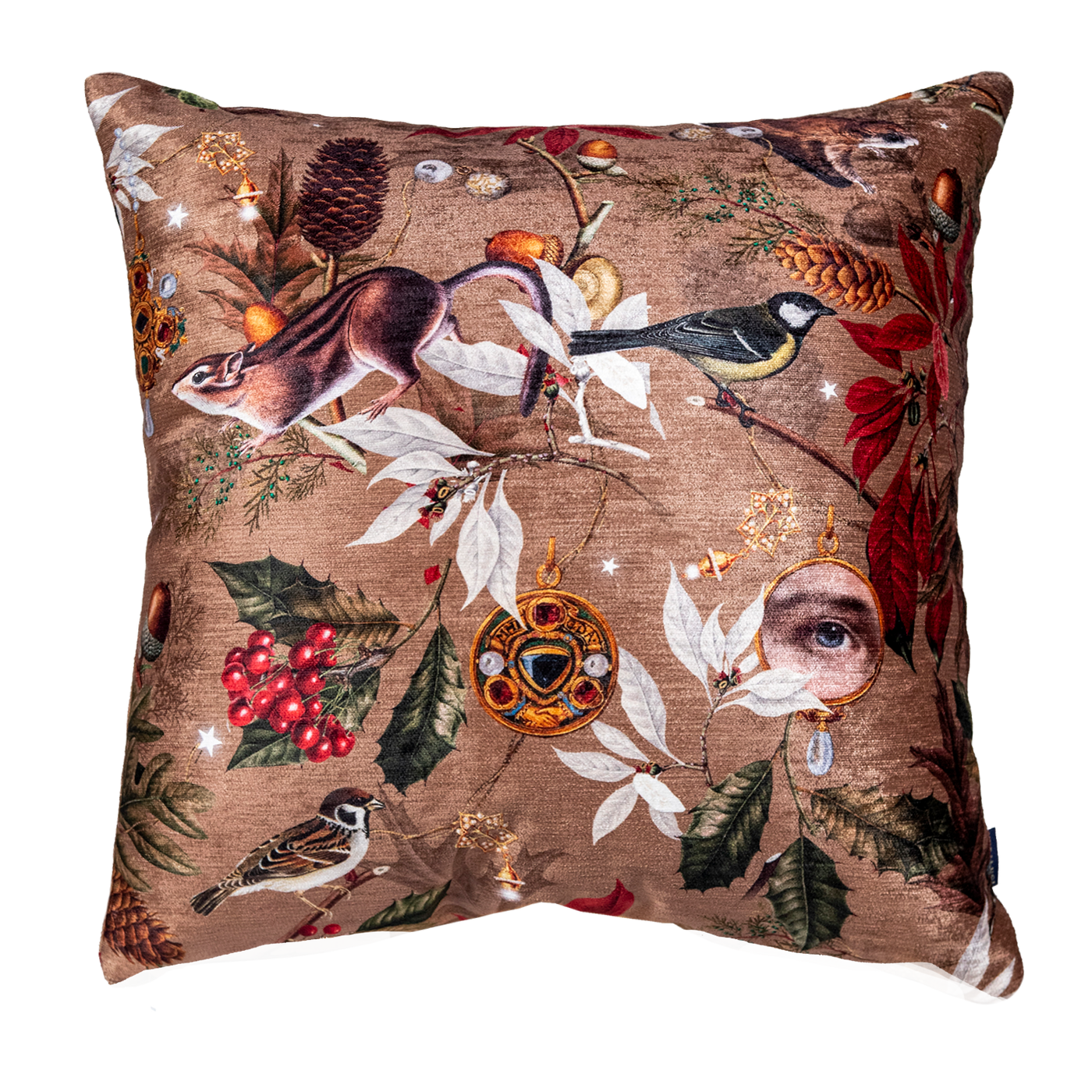 Cojin Squirrel Christmas Velvet