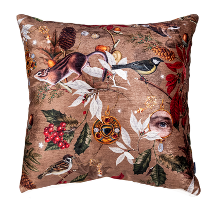 Cojin Squirrel Christmas Velvet