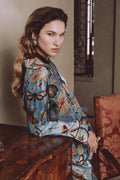 Pijama Long Set Aqua Butterfly