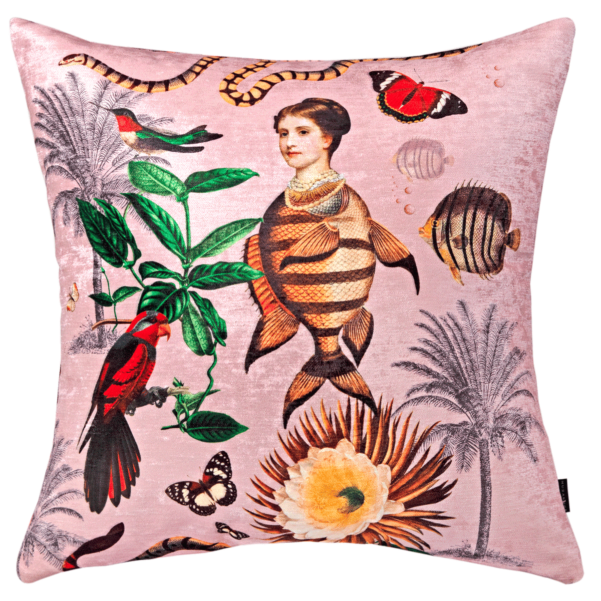 Cojin Santandercito Woman Fishes Velvet