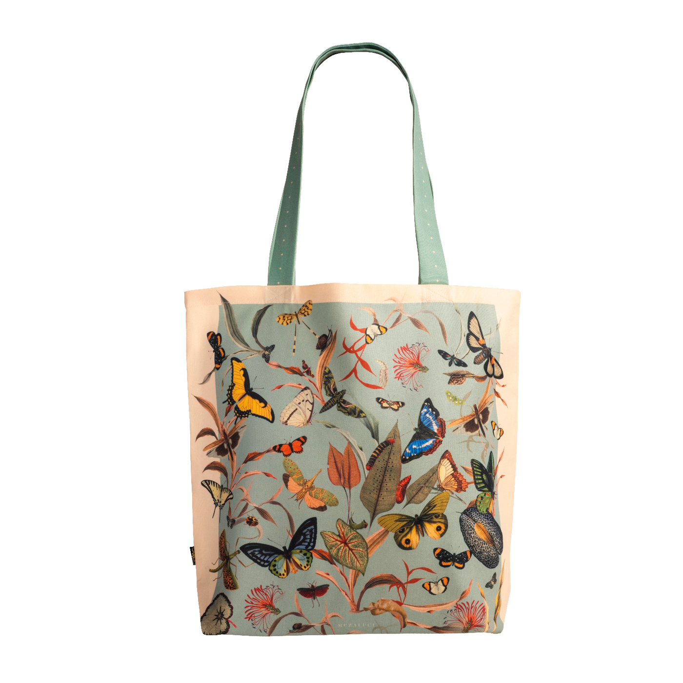 Aqua Butterfly Tote Bag