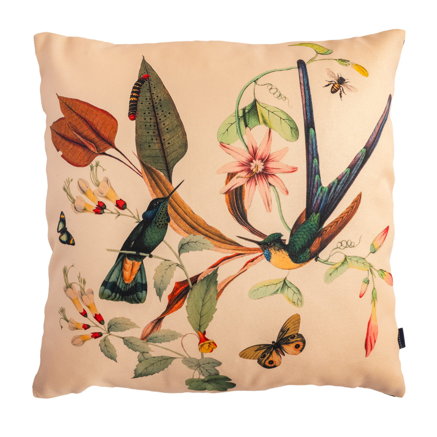 Cojin Hummingbird Leaves